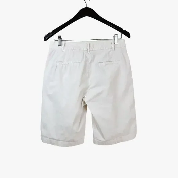 Nili Lotan Size 2 Granada Bermuda Shorts White Stretch Cotton Twill - Picture 5 of 9